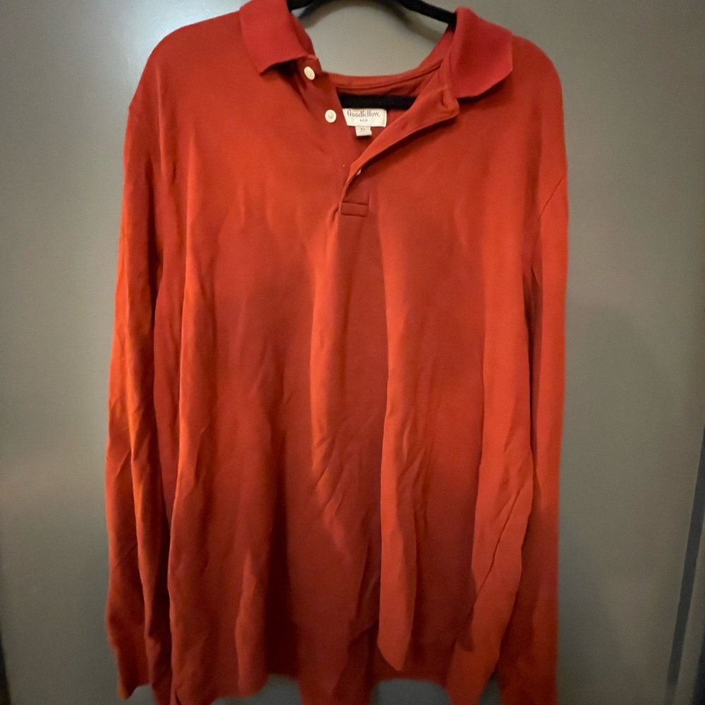 Goodfellow & Co Red Polo Shirt Classic Casual Style